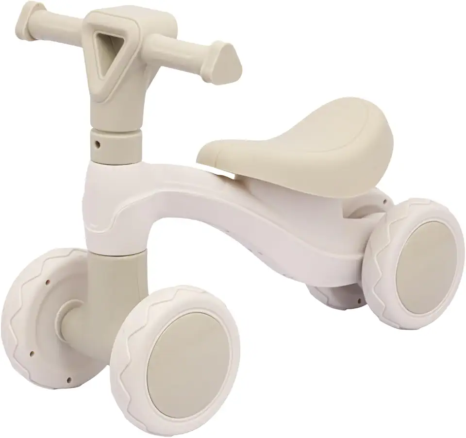 Bicicleta Andador Equilíbrio Sem Pedal 4 Roda Zippy Toys (Bege)