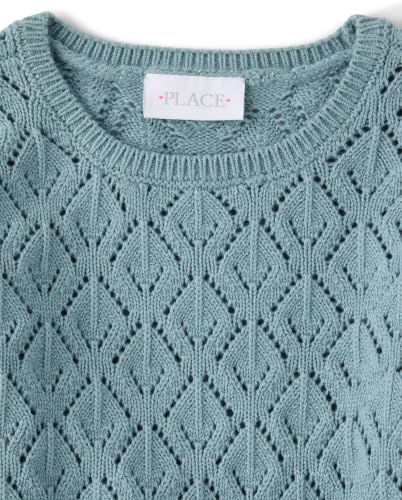 Image of The Children's Place Girls' Long Sleeve Crew Neck Pullover Sweater