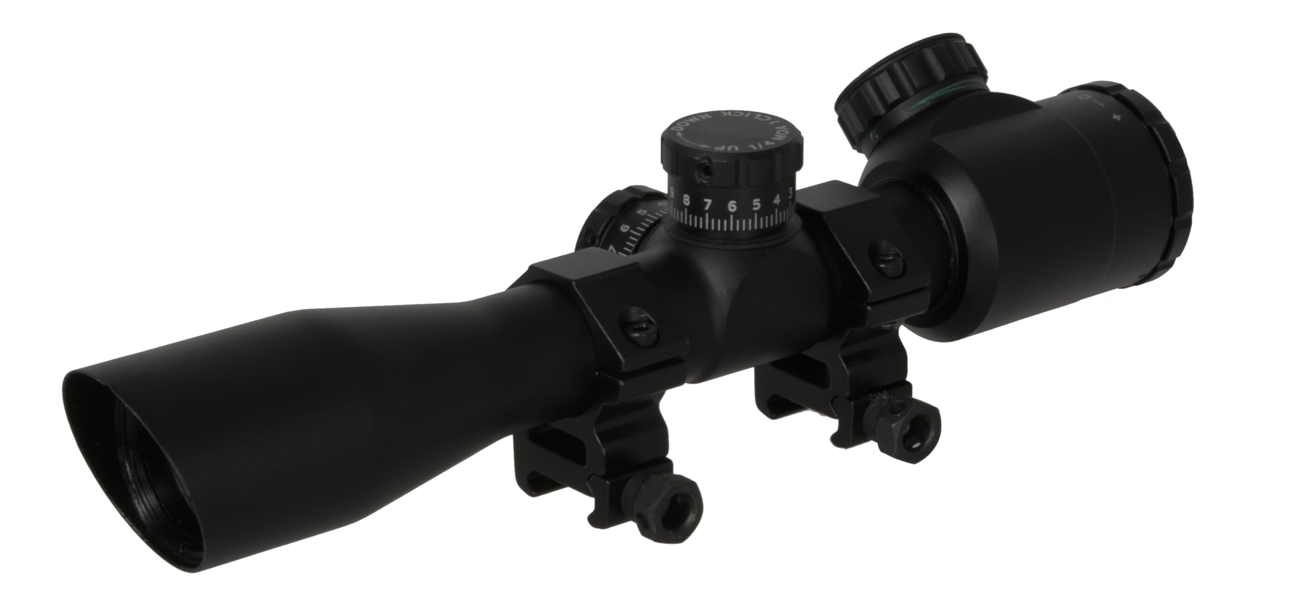 TRUGLOTRU-Brite Xtreme 4X32mm Compact Water-Resistant Shock-Resistant Fogproof Hunting Scopes with Rings, Red/Green Illuminated Reticle or Mil-Dot Range Reticle