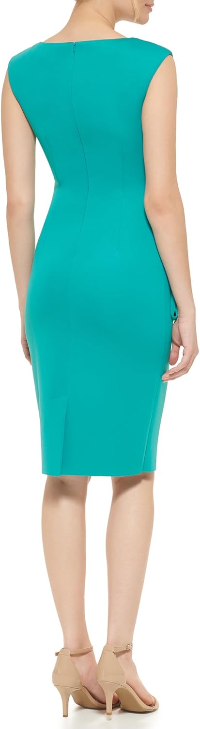 Eliza J Womens Formal Event Boat Neck Scuba Dress - Image 3
