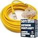 50-ft 12/3 Heavy Duty 3-Outlet Lighted SJTW Indoor/Outdoor Extension Cord by Watt's Wire - Yellow 50' 12-Gauge Grounded 15-Amp Three-Prong Power-Cord (50 foot 12-Awg)