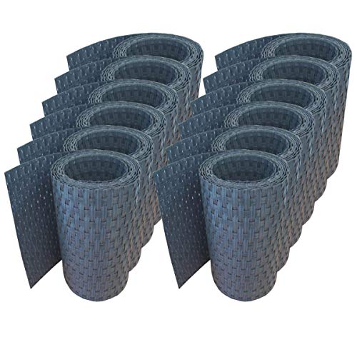 workingHOUSE Polyrattan-Sichtschutzstreifen, Sichtschutz für...