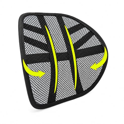 Lumbar Back Support Mesh Cushion Adjustable Breathable Office Car Seat