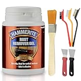 Hammerite, Rust remover for metal, Rust Treatment Kit with Rust Remover, Wire Brushes, Paintbrush, also as rust remover for cars