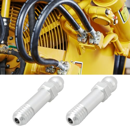 Image of 10Pcs M6x1.0 Straight Grease Nipple Fittings DIN7141 Galvanized Steel Grease Nipple for Hydraulic Systems