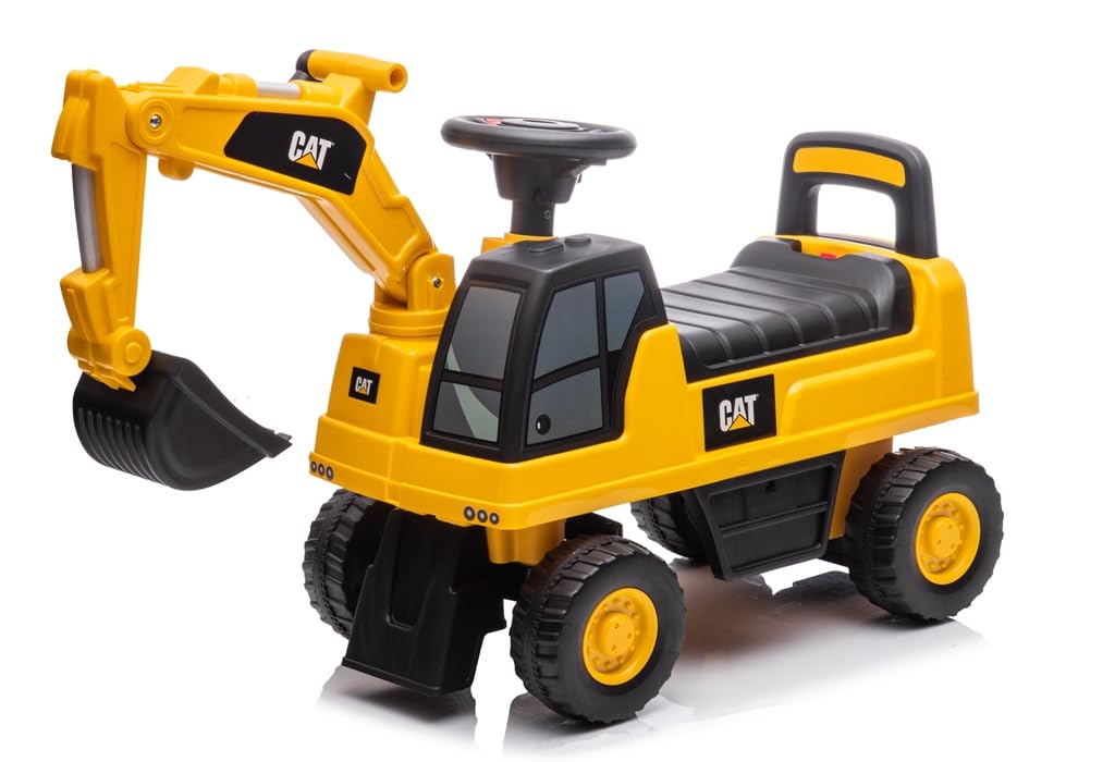 Primi Passi Escavatore Cavalcabile con Braccio Girevole per Bambini 1 3 Anni Schienale Ergonomico Clacson Pala Mobile Vano Portaoggetti e Dispositivo Antiribaltamento Gioco Sicuro e Divertente
