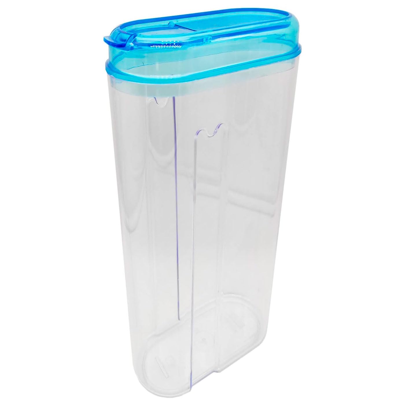 Tradineur - Lot de 6 contenants réutilisables en plastique avec couvercle, bocal, rangement, pâtes, céréales, légumes, café, fabriqué en Espagne - 2,35 litres - 29,5 x 15,5 x 7,7 cm - Couleur