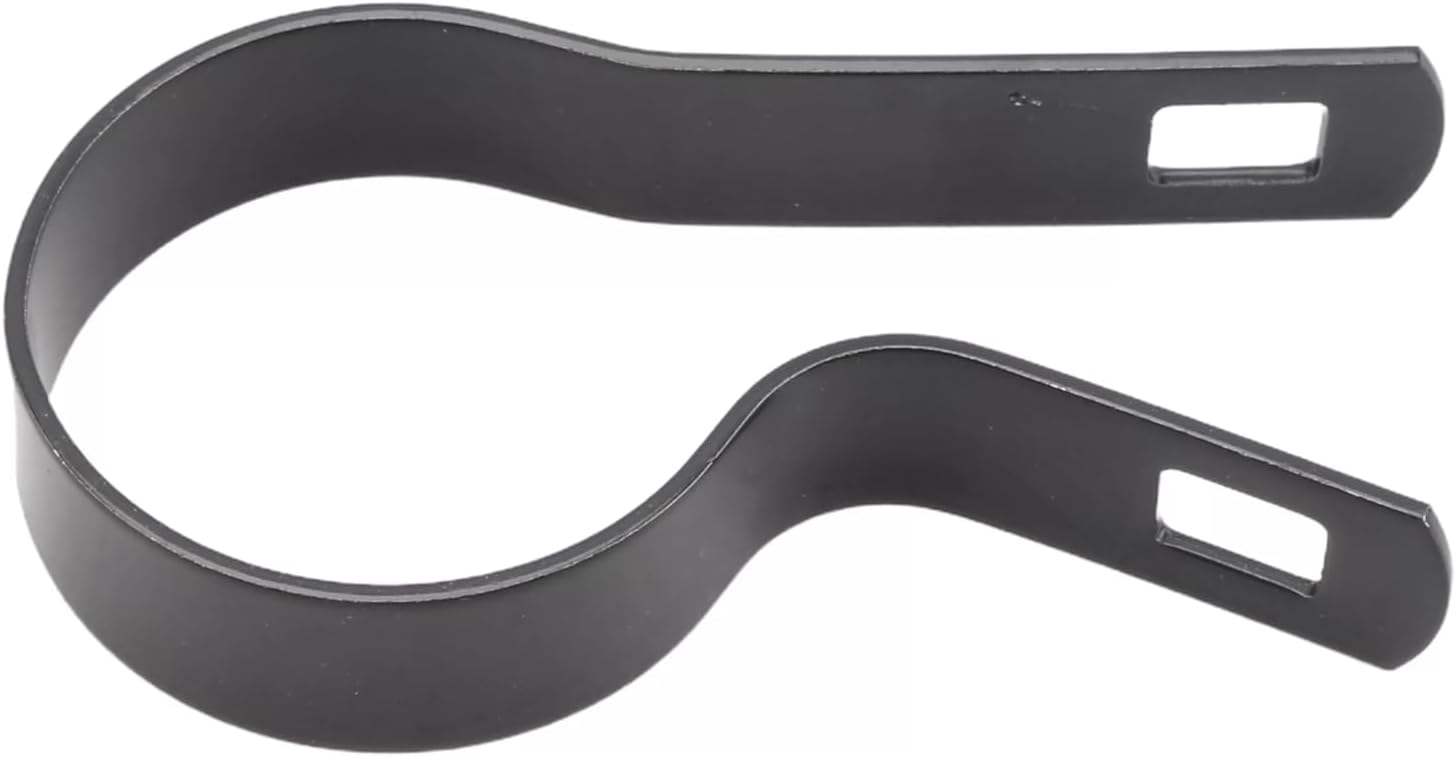 Black Coated Chain Link Tension Band, Durable Steel Chain Link Fence Hardware, Rust-Resistant, Easy Install, Includes Required Bolt (25, 1-7/8")