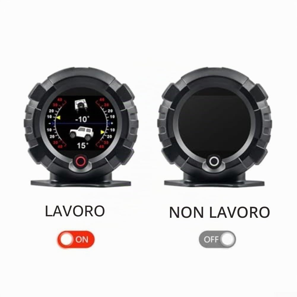 Inclinometro digitale GPS, multifunzione per bussola HUD per fuoristrada, misurazione precisa dell'angolo