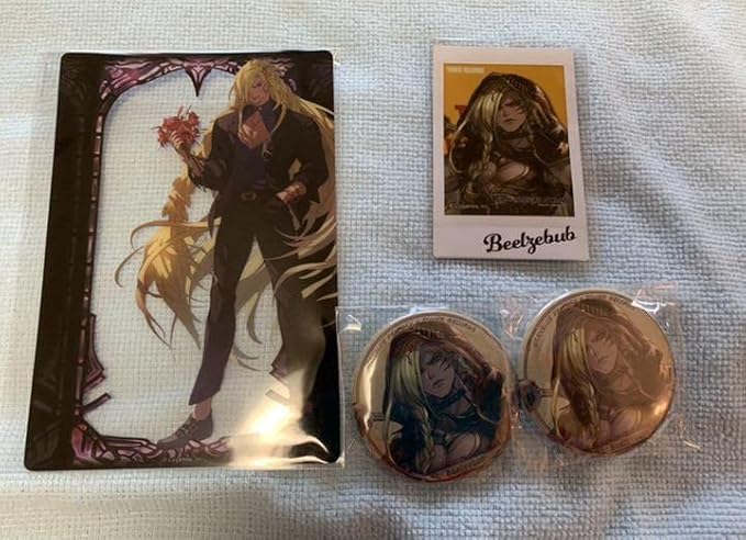 Amazon グラブル グランブルーファンタジー ベルゼバブ ミュージアム入場特典 タワレコ クリアポストカード キャラナップコレクション 缶バッジ 4点セット アイドル 芸能人グッズ 通販