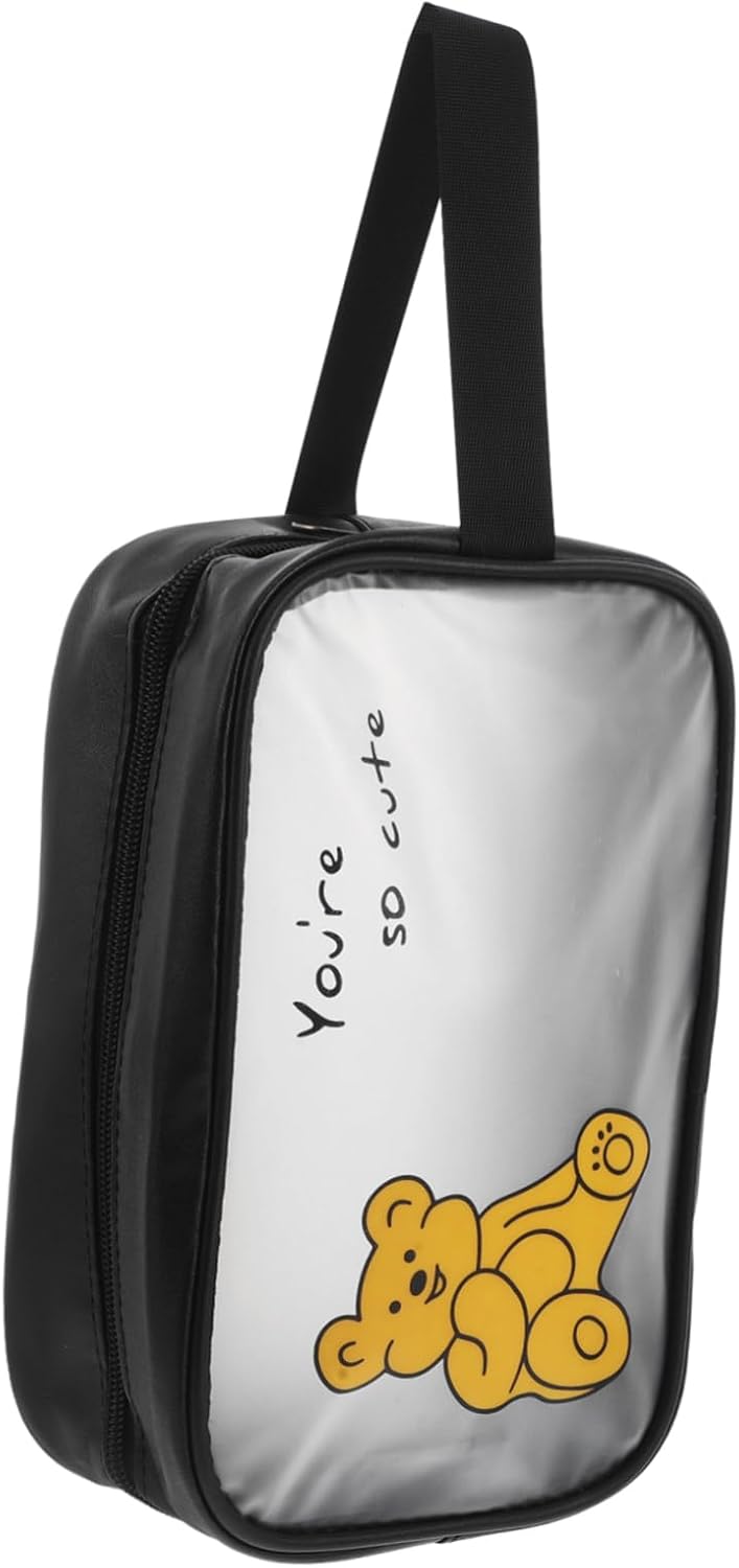 Ciieeo Travel Toiletry Bag with Handle, PVC Organizer for Women