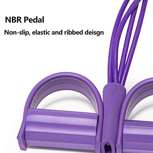 Andoer Fitness Pedal Puller Resistance Band 4 Tubes Elastic Rope Sit-up Pull-up Ombro Ombro Abdômen
