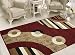 Sweet Home Stores Modern Circles Design Area Rug, Red