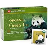 Uncle Lee's Tea Organic Green Tea - Premium Tea for Everyday Wellness, Medium Caffeine, Antioxidant-Rich Green Tea Bags, Individually Wrapped, Includes a White Tea Bag 101 Count.