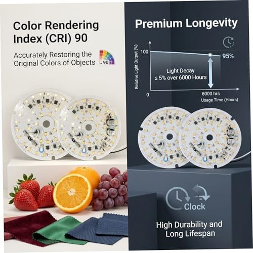 Repuesto LED para ventilador de techo regulable, ideal para oficinas modernas 4