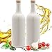 Essig & Öl Spender - Flasche mit Ausgießer, 2er Geschenkset für Feinschmecker handgefertigt und einzigartig im Design Made in Germany authentisch chic und zeitlos (2x 750ml, weiß)