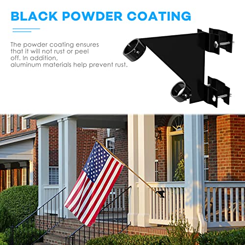 Erytlly Flag Pole Holder Bracket No Drill Garden Flag Holder Stand Mounting Flagpoles Holder Heavy Duty Stainless Steel Flag Pole Bracket For Balcony #TOP3