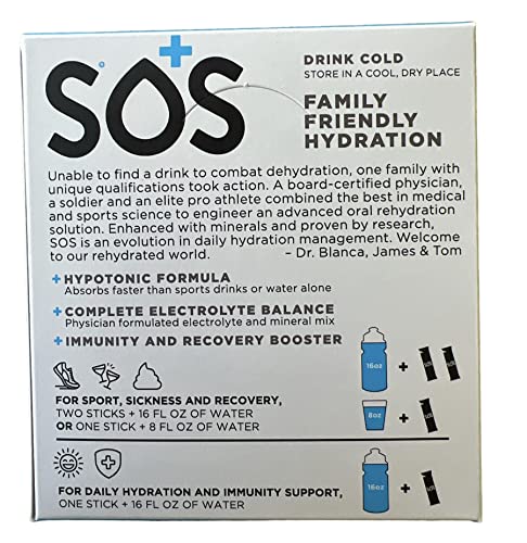 Sos Hydration Electrolytes Powder Hydration Multiplier, Low Sugar - Variety (20 Serving Box, 116G) #TOP2