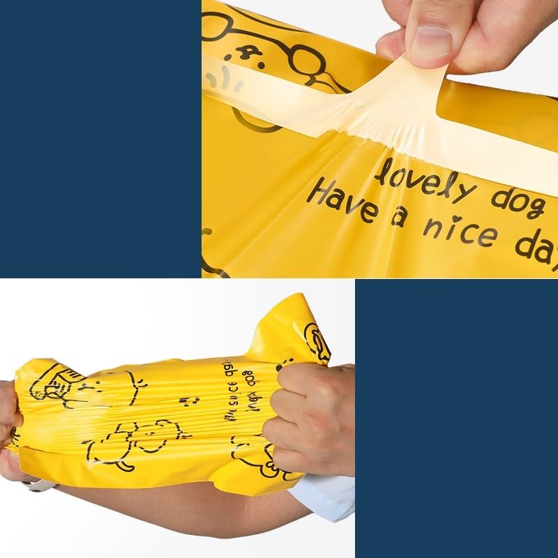 Enveloppe Plastique Expedition Sac de courrier logistique en plastique de couleur jaune, 50 pièces, sac de courrier imprimé, sacs de rangement de cadeaux de fête Express auto-scellants(28X38X4cm-01)