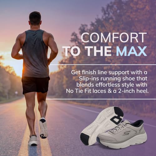 Skechers Men's Hands Free Slip-ins Max Cushioning Endeavour - Cardova Sneaker, Taupe/Black, 11 by Skechers - Used condition - Image 2