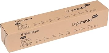 Legamaster Flip Chart Paper Pad - Plain - 20 Sheets Per Pad - 5 Pack - 98 x 65cm