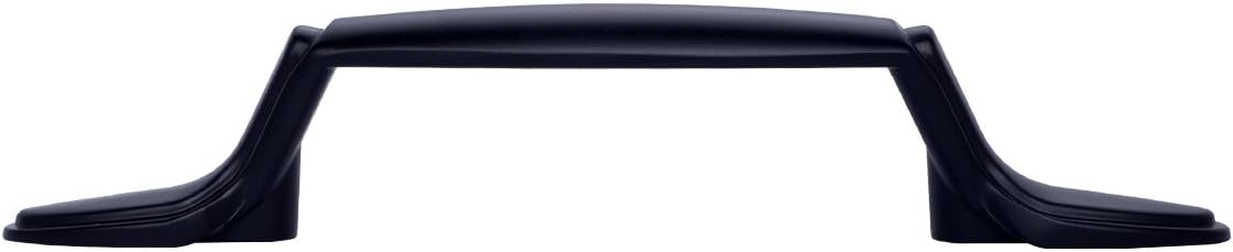 Amazon Basics Spoon Foot Cabinet Handle, 5.12-inch Length (3-inch Hole Center), Flat Black, 10-Pack