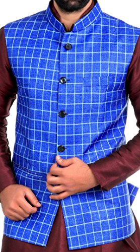 Image of Veera Paridhaan Men's Poly Cotton Jute Nehru Jacket