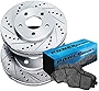 PowerSport Rear Brakes and Rotors Kit |Rear Brake Pads| Brake Rotors and Pads| Ceramic Brake Pads and Rotors |fits 2010-2016 Hyundai Genesis, 2016-2017 Kia K900, 2017 Genesis G80