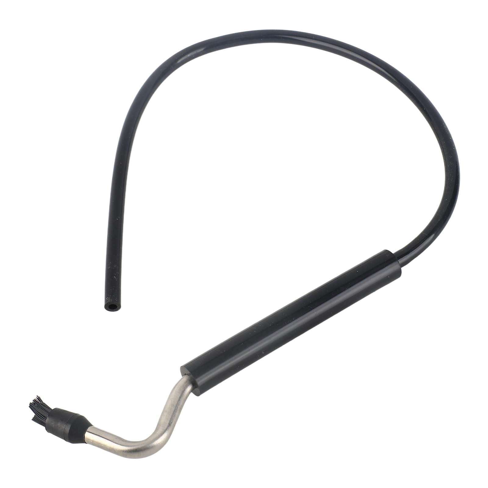 Cepillo de limpieza para cafeteras, cepillo de vapor a alta presión con cabezales de nylon y acero titanizado, manguera ajustable de 29,5 pulgadas con conectores dobles de