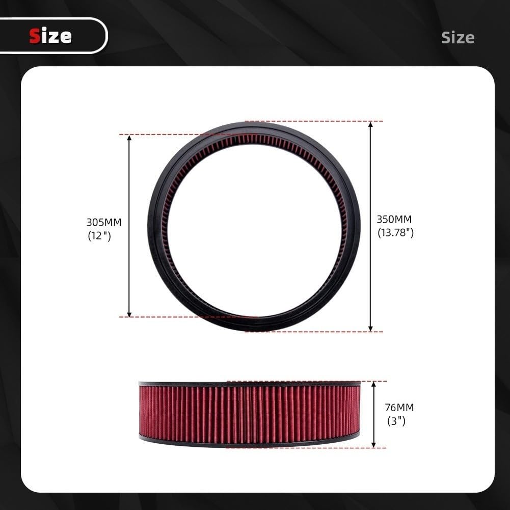 Filtro de Aire Lavable 14 Pulgadas Alto Flujo(101mm)