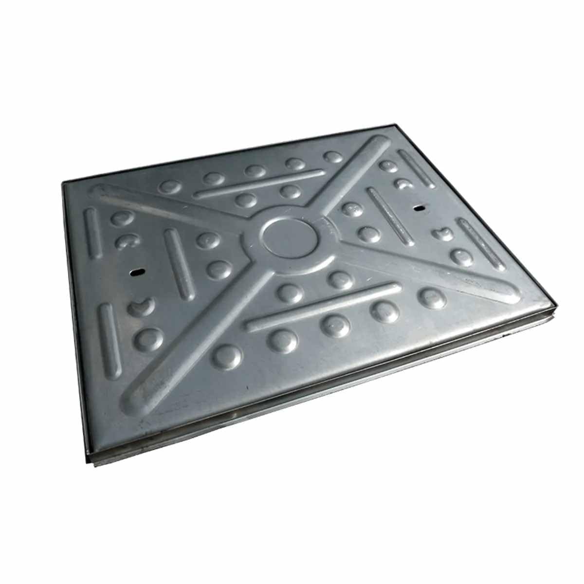 Manhole Cover 640mm x 490mm Overall Size 10 Tonne ALL STEEL Solid Top Lid and Frame (600mm x 450mm Clear Opening) UK Seller