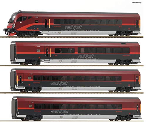 Preisvergleich Produktbild Roco 64188 4-TLG. Set: Railjet, ÖBB