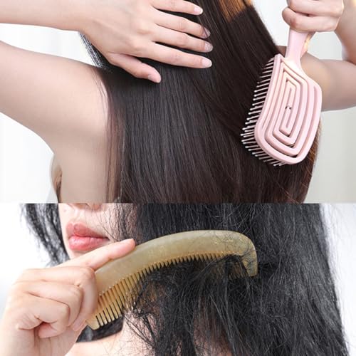 Peine masajeador antiestático para cabello púrpura miniatura 5