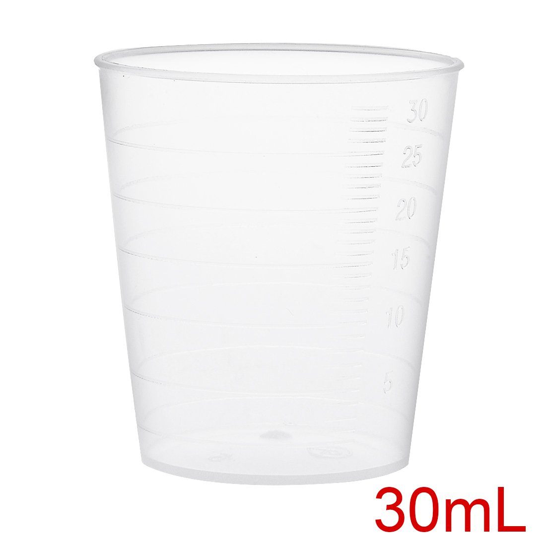 uxcell Measuring Cup 30ml Plastic Graduated Beaker Transparent with Lid for Lab Kitchen liquids