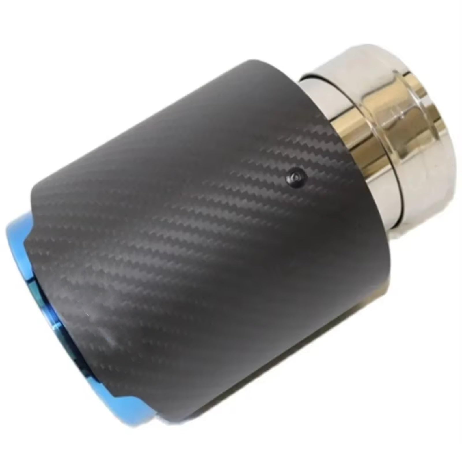 Terminales Escape Escape Punta Silenciador Carbono Mate Para Coche Silenciadores Universales Acero Inoxidable Color Azul 1Pieza