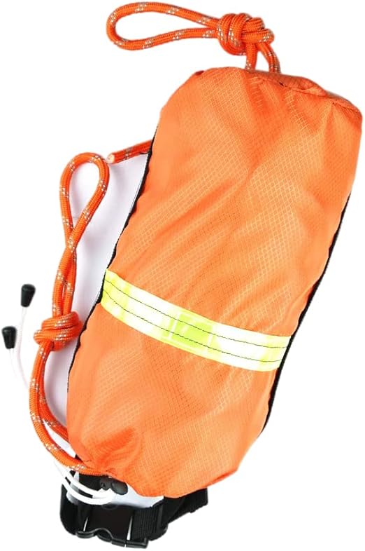 Amazon レスキュースローロープバッグ ウォーターレスキューロープバッグ 高視認性 フローティングスローライン 緊急安全装置 ボート用