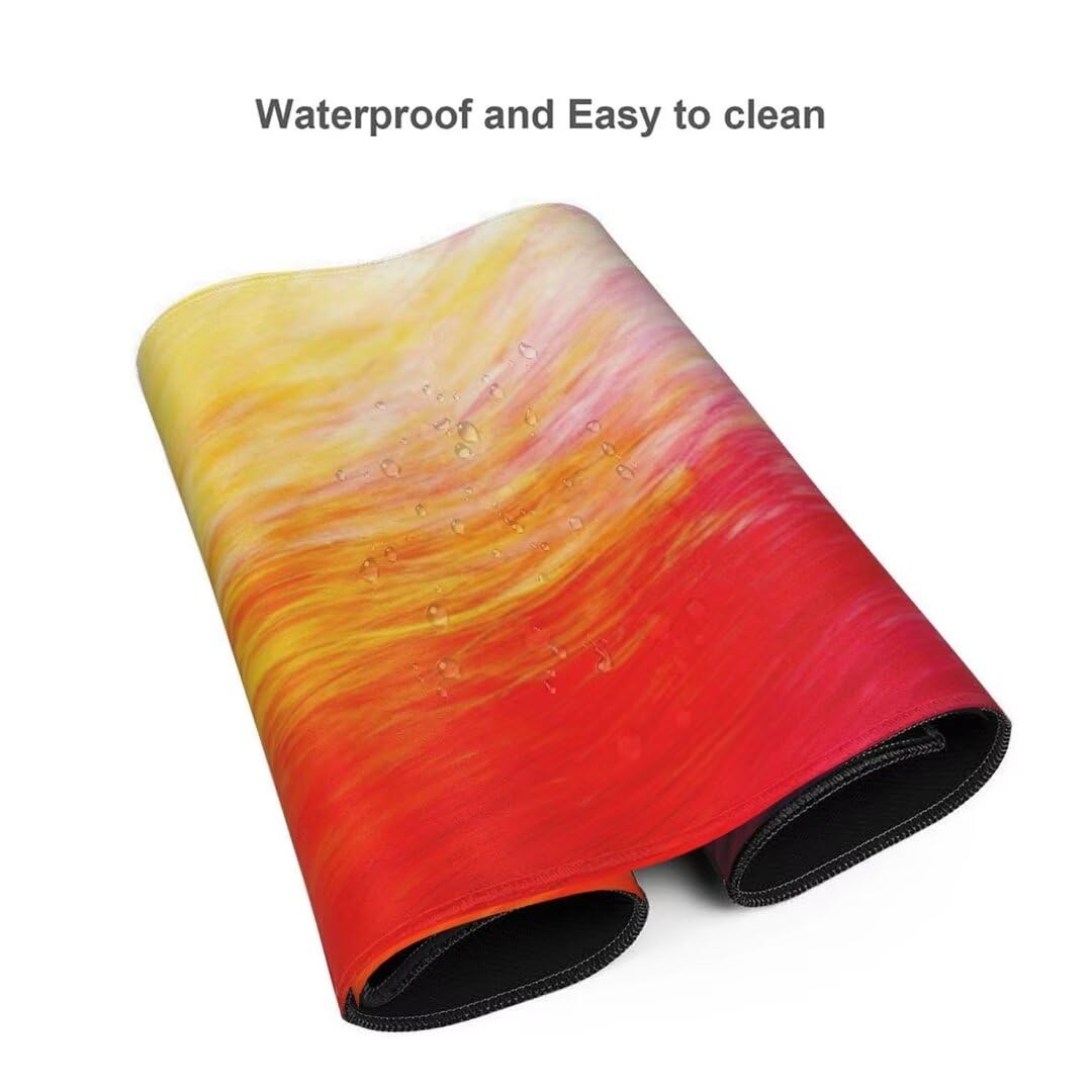 Alfombrilla de ratón 1400x600x3 MM, Alfombrilla Ratón XXL Extendida de Gran Tamaño con Bordes Cosidos, Base de Goma Antideslizante Almohadilla para Teclado, Pintadas de Colores S-1469