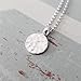 Sterling Silver Small Hammered Disc Charm Necklace,18