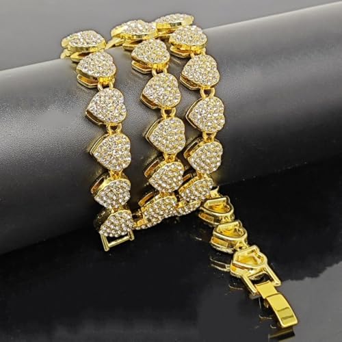 Moissanite bracelet for women's fashion decoration, 18K gold Roman heart bracelet suitable for wives, mothers, and female friends, tennis bracelet, holiday gift4