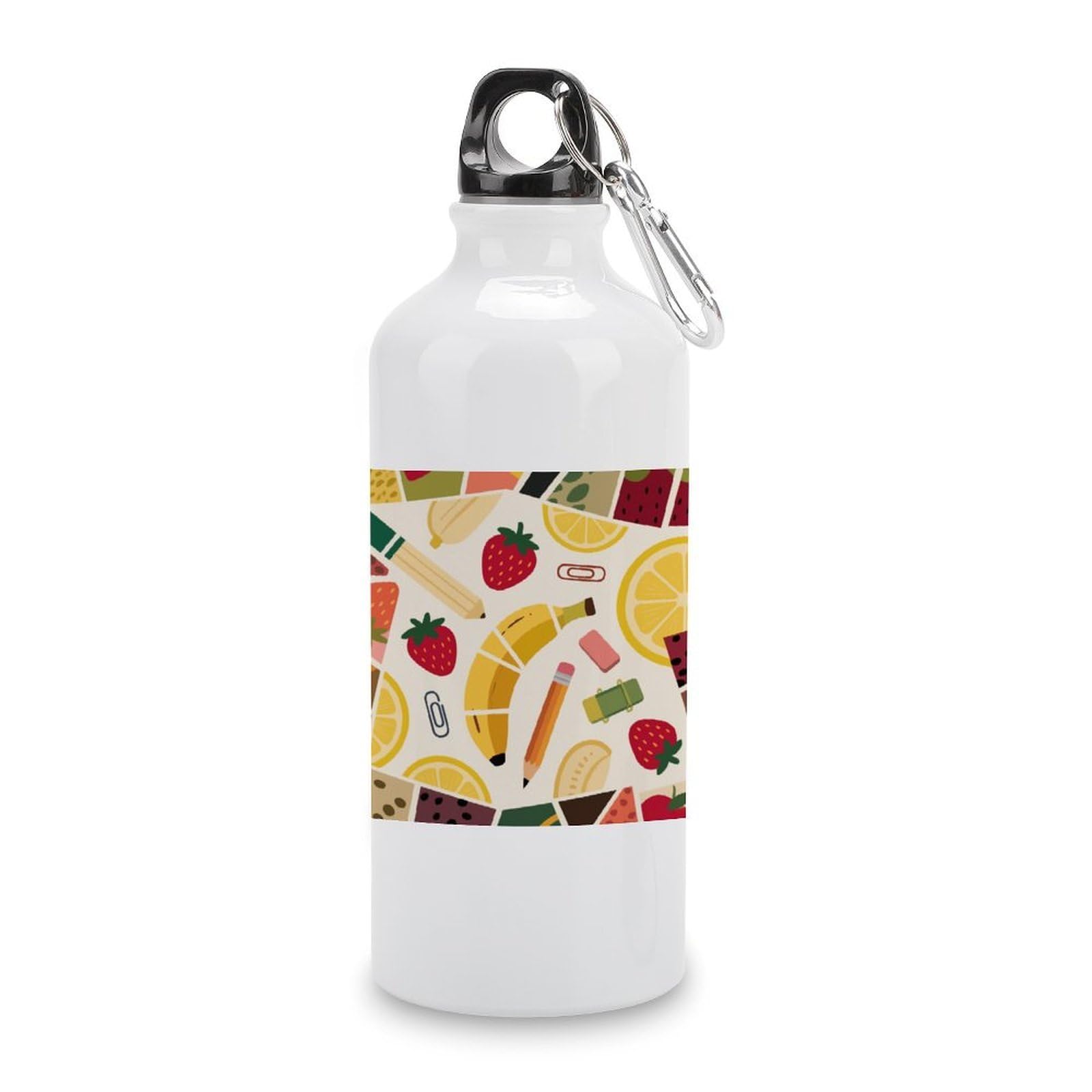 Fekiloot Style Irregular Pattern Aluminum Water Bottle Travel Tumbler Reusable Lightweight Outdoor Sports Water Bottles For Gym Sports Camping Hiking Fishing600ml