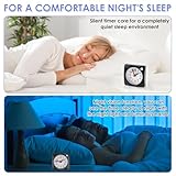 Unicavu Silent Analog Alarm Clock Bedside, Non Ticking with Snooze Nightlight Function, Large Display Battery Operated for Heavy Sleepers, Small Travel Clock Glow in the Dark (6×6cm) - Image 4