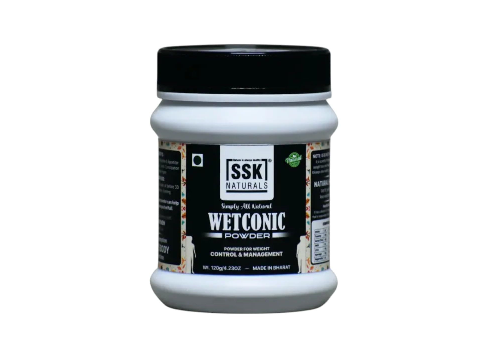 SSK Naturals Wetconic Powder 120g | Simply All Natural | Plant Based Herbal Powder | Daily Weight Management Support | No Artificial Colour | Made in Bharat-image-44