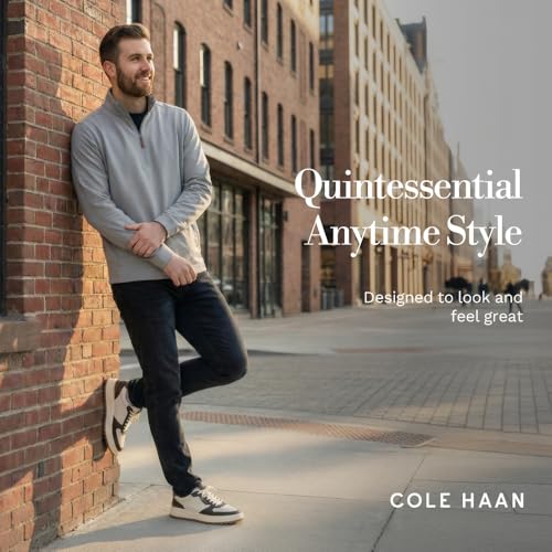 Image of Cole Haan Windward Zip Jacket for Men - Breathable, Wind- and Water-Resistant with 4-Way Stretch and Leather Zipper Pull