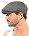 ililily New Men's Cotton Flat Cap Cabbie Hat Gatsby Ivy Caps Irish Hunting Hats Newsboy with Stretch fit (flatcap-004-1) Grey