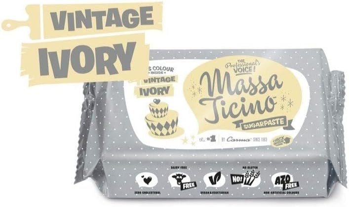 Vintage Ivory Icing Fondant Sugarpaste - 1KG By Massa Ticino