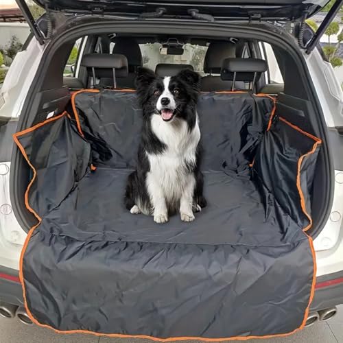 Bavooty Telo Bagagliaio Auto per Cani, Tessuto Oxford, Nero, Compatibile con Automobile, SUV, Furgone, Roulotte, Copertura per Bagagliaio per Cani