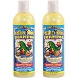 King's Cages Feather Shine Pet Shampoo 17oz with Aloe Vera Gel for Birds Dogs Cats Cleans Feathers Fur and Skin Reduces Itching Irritation (Pack of 2)