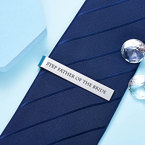 Clips de corbata de boda de acero inoxidable con acabado pulido premium 4