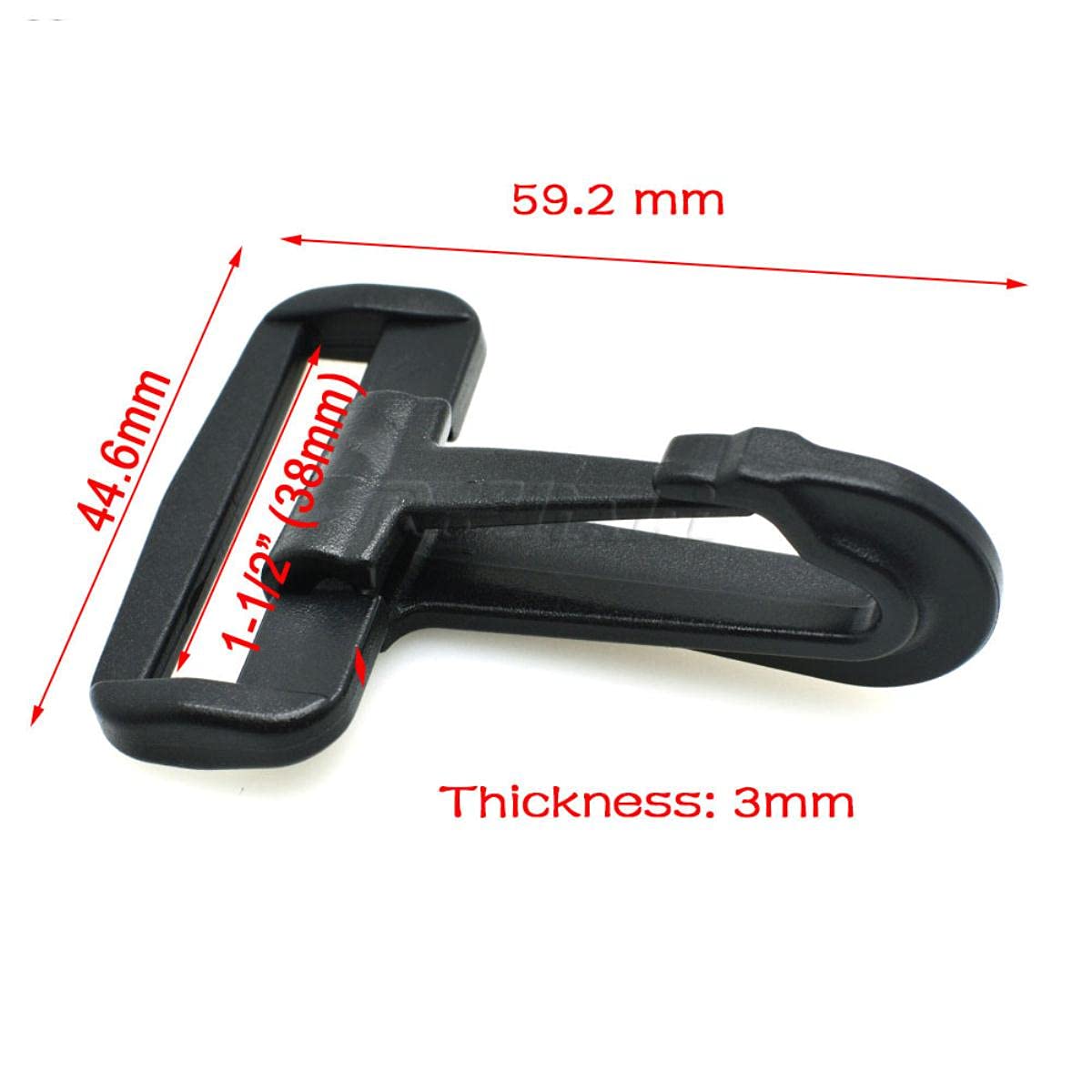 Mosquetones de plástico estilo basculante para mochila correa correas 20mm 25mm 30mm 38mm 50mm