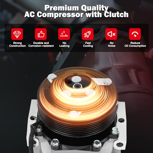 Image of CCIYU AC Compressor w /Clutch for Jeep Cherokee 2.5L 1997-2000